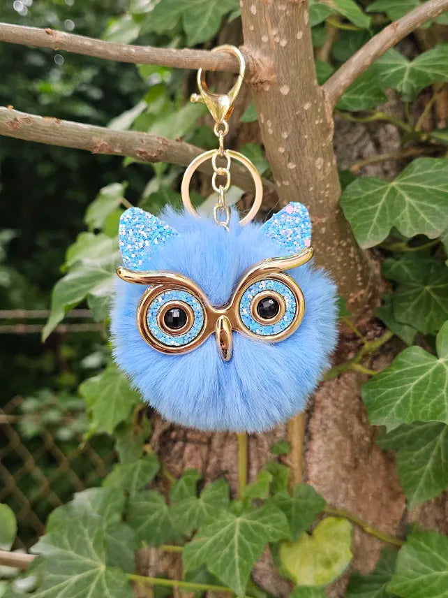Light Blue Owl Pom