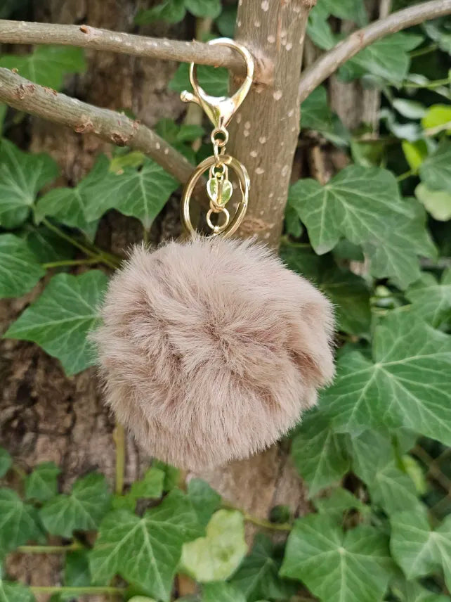 Dark Beige 8cm Pom Pom