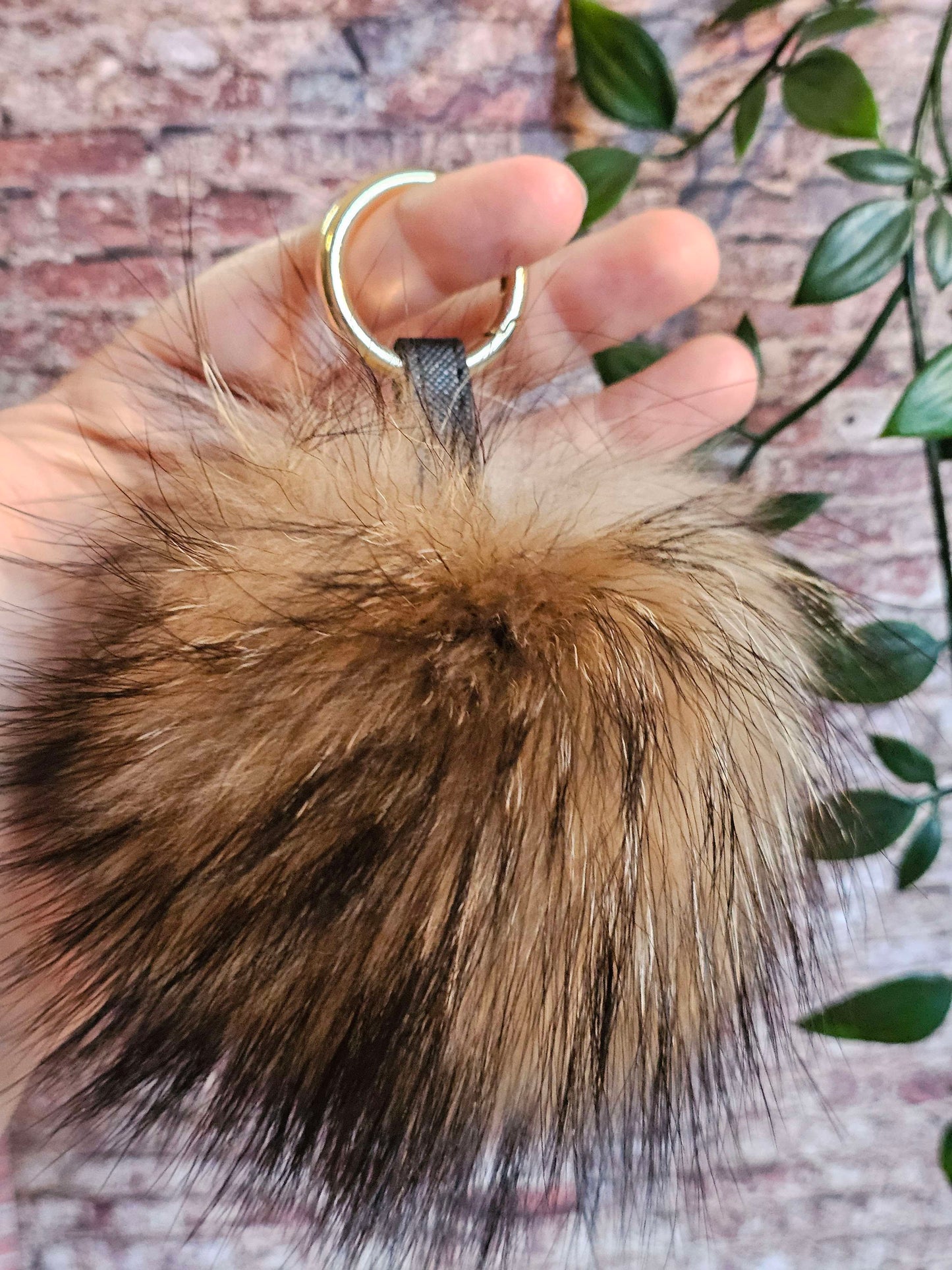 Brown Fox 12cm Longhair Pom Pom