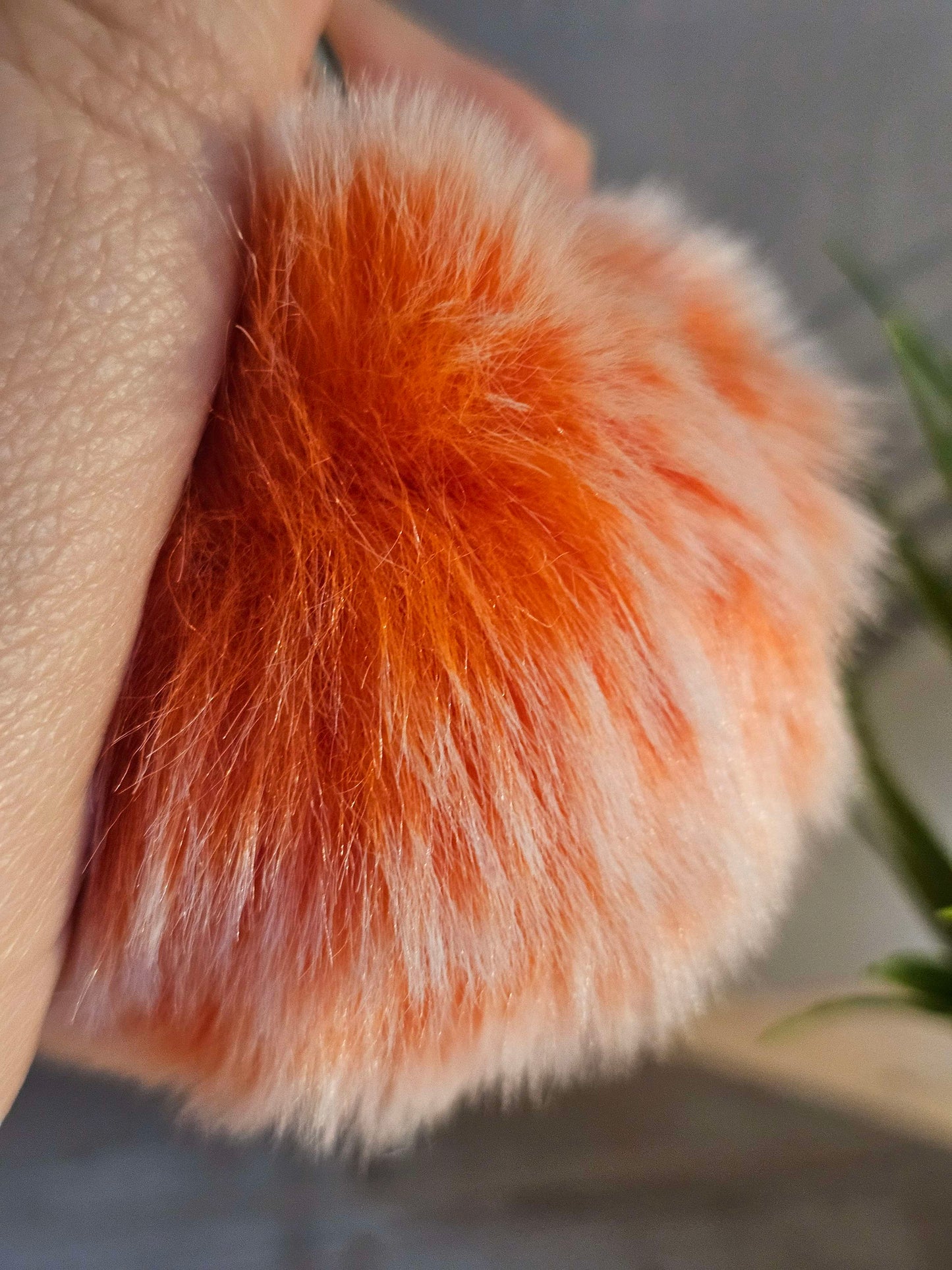 Frosted Orange 8cm Pom Pom