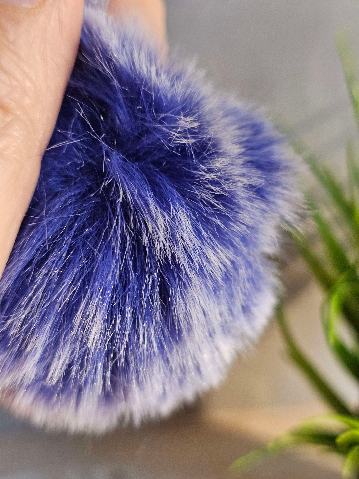 Frosted Royal Blue 8cm Pom Pom