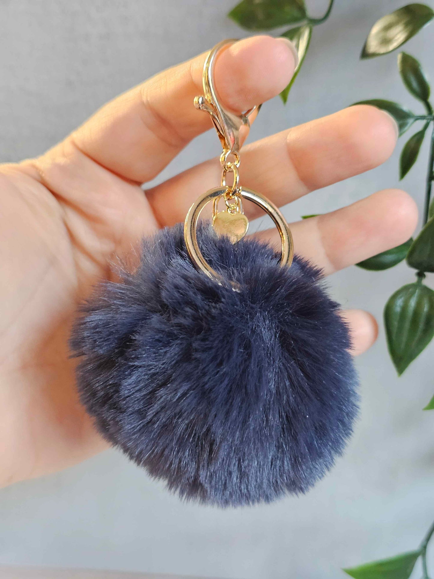 Navy 8cm Pom Pom
