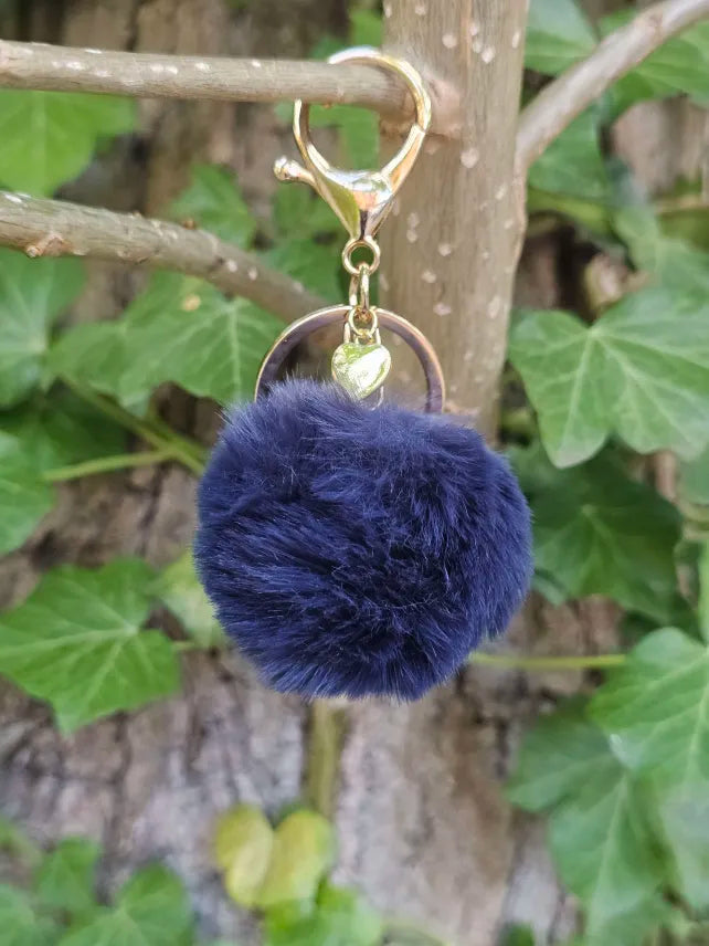 Navy 5cm Pom Pom