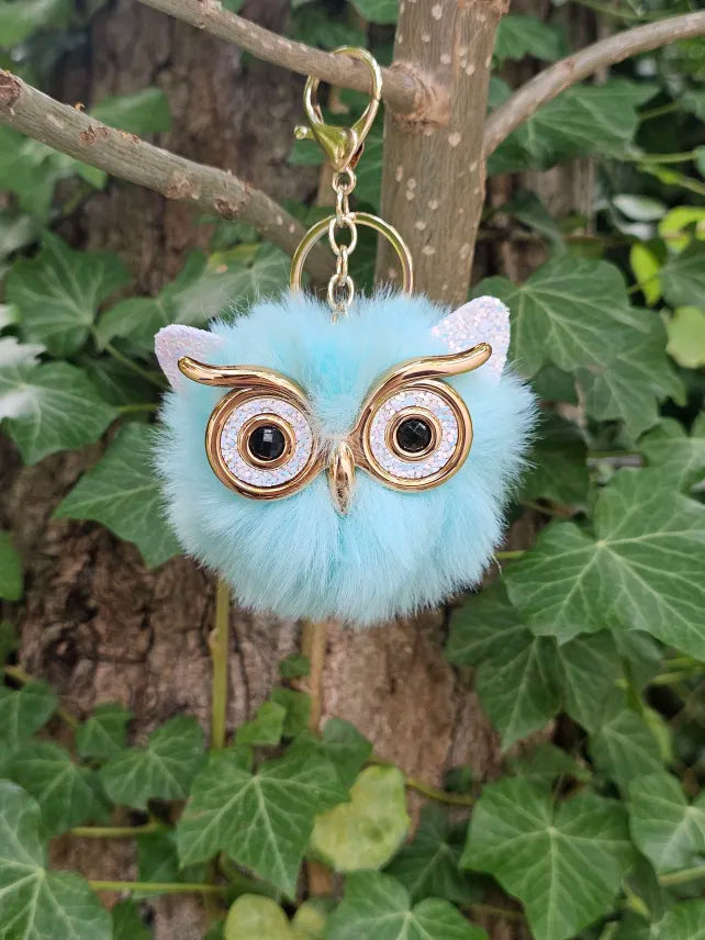 Turquoise Owl Pom