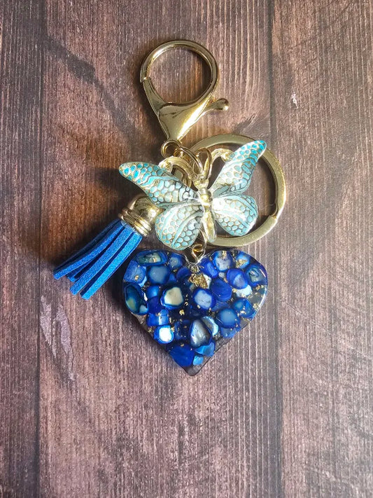 Blue Resin Heart