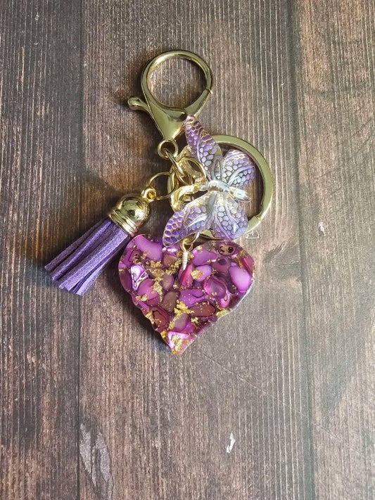 Purple Resin Heart