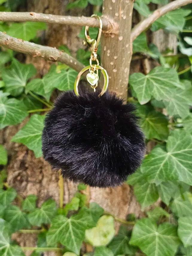 Black 8cm Pom Pom