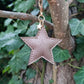 Bronze Leather Star Keyring