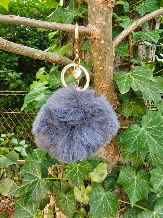 Dark Grey 8cm Pom Pom