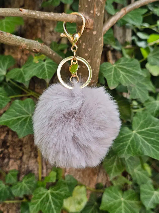 Light Grey 8cm Pom Pom