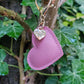 Mavre Leather Heart Keyring