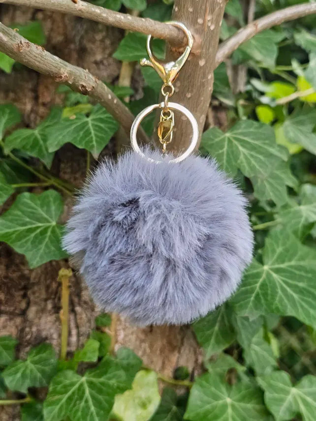 Medium Grey 8cm Pom Pom