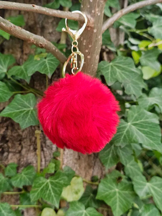 Red 8cm Pom Pom