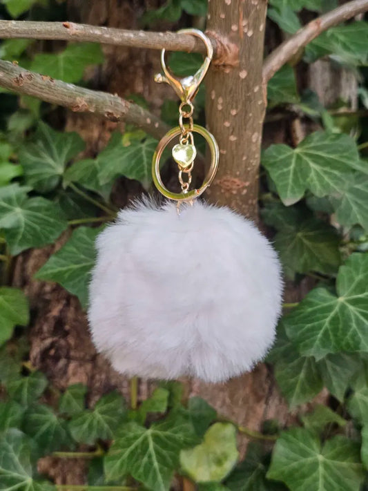 White 8cm Pom Pom