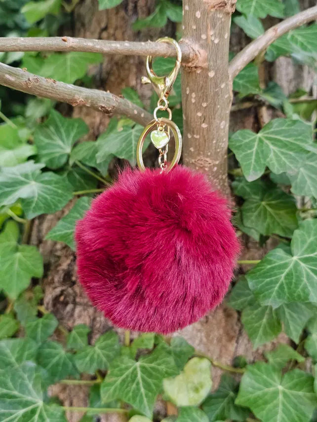 Wine 8cm Pom Pom