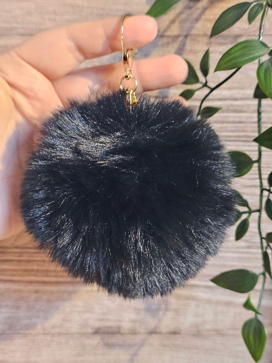 Black 10cm Soft Pom
