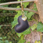 Black Leather Heart Keyring