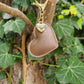 Bronze Leather Heart Keyring