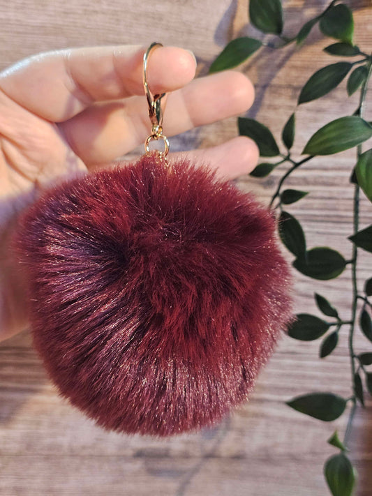 Burgundy 10cm Soft Pom