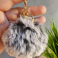 Frosted Black 8cm Pom Pom