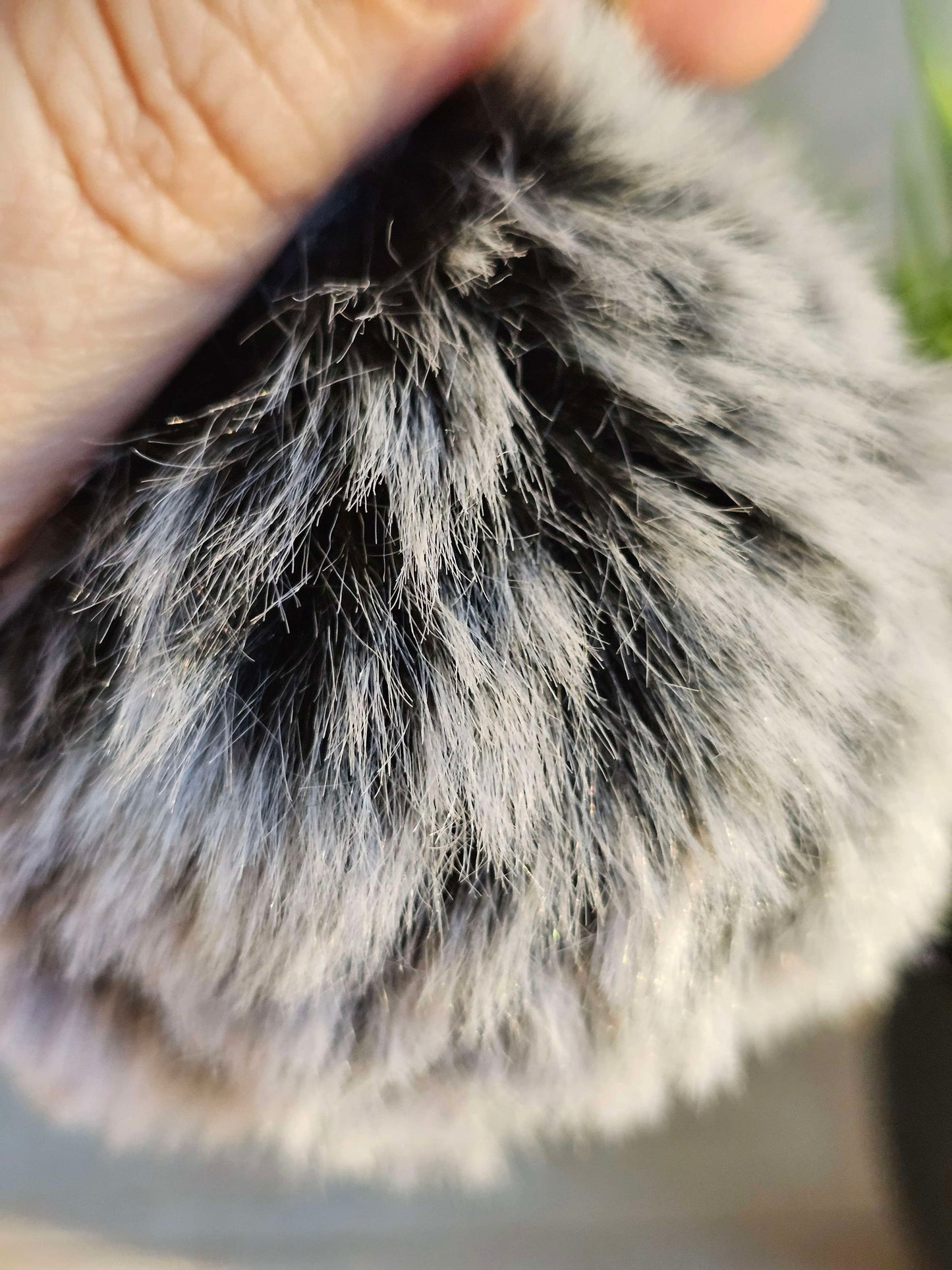 Frosted Black 8cm Pom Pom