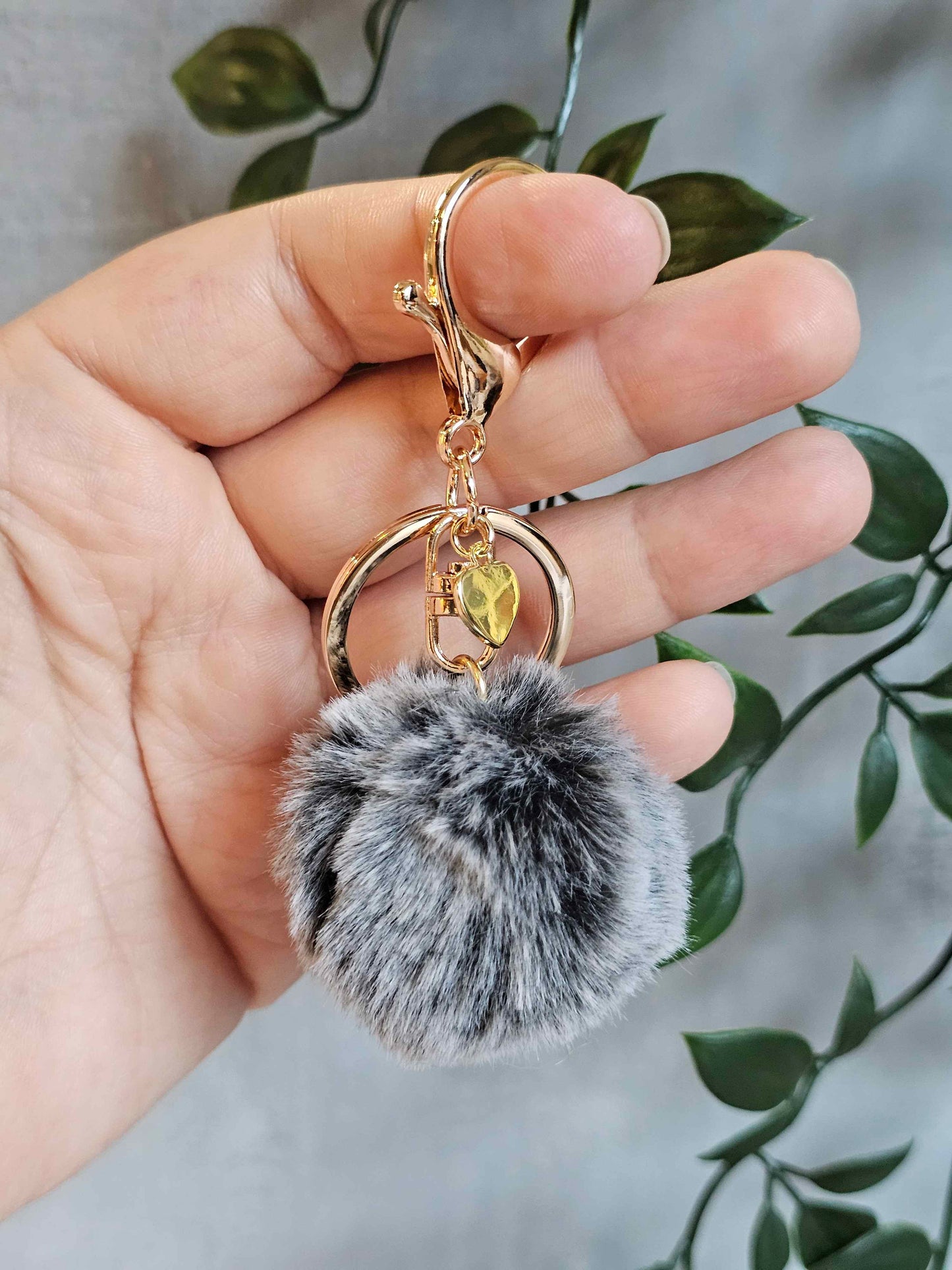Frosted Black 5cm Pom Pom