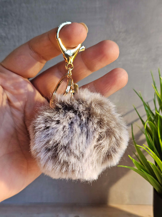Frosted Grey 8cm Pom Pom