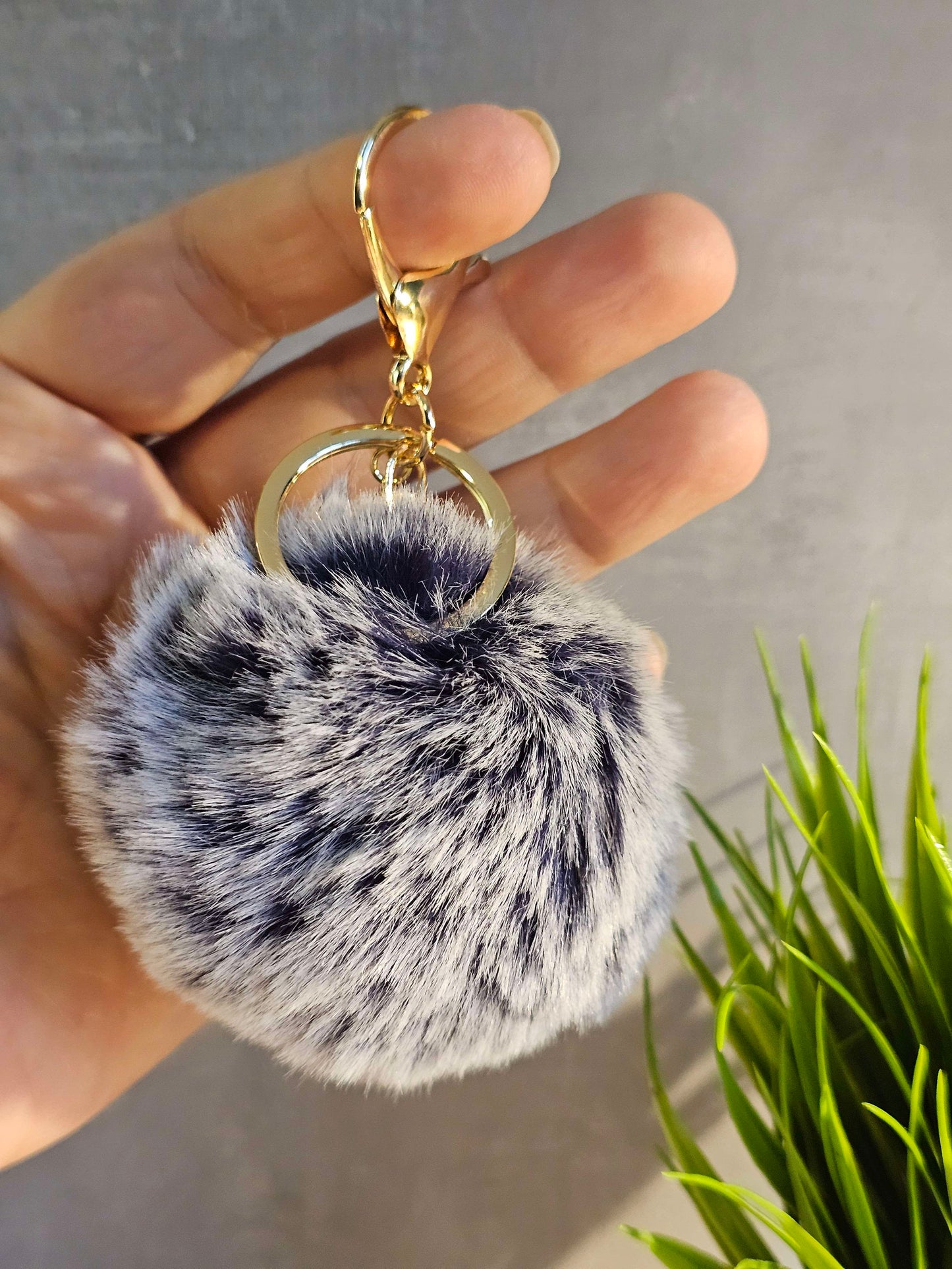 Frosted Navy 8cm Pom Pom