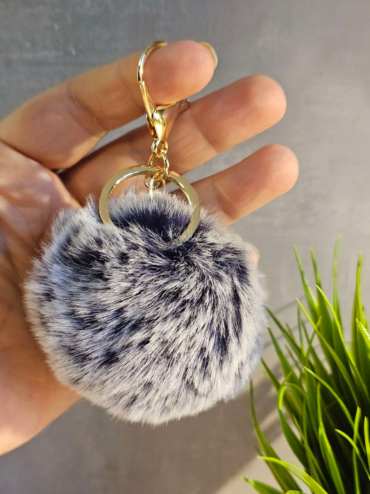 Frosted Navy 8cm Pom Pom