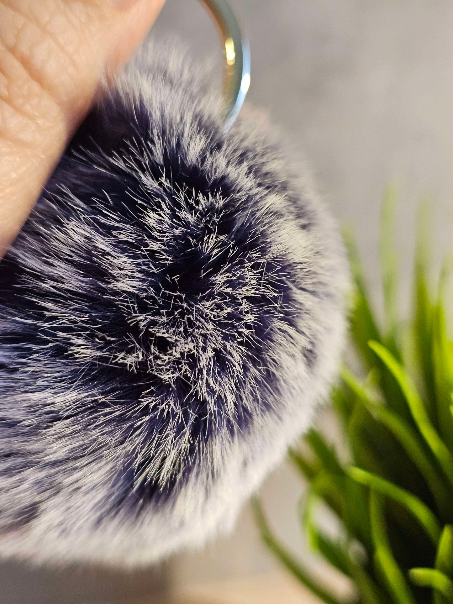 Frosted Navy 8cm Pom Pom
