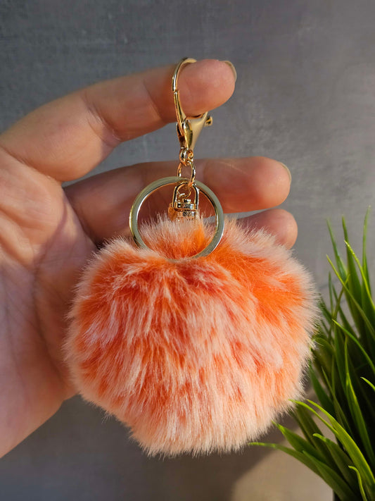 Frosted Orange 8cm Pom Pom
