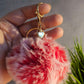 Frosted Red 8cm Pom Pom