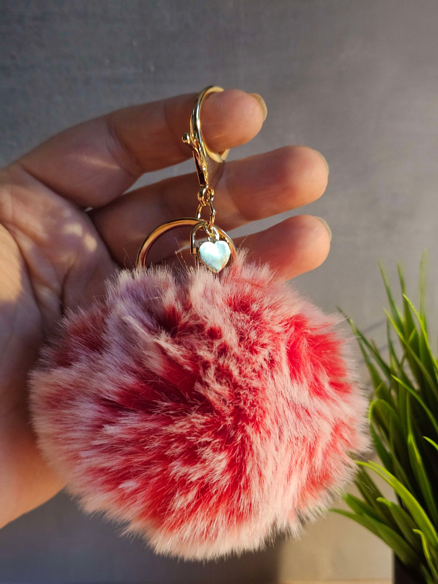 Frosted Red 8cm Pom Pom