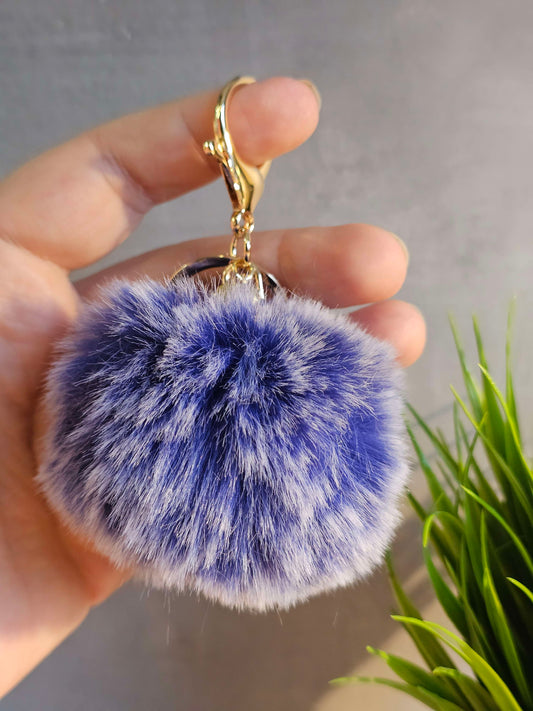 Frosted Royal Blue 8cm Pom Pom