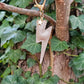 Gold Lightning Bolt Leather Keyring