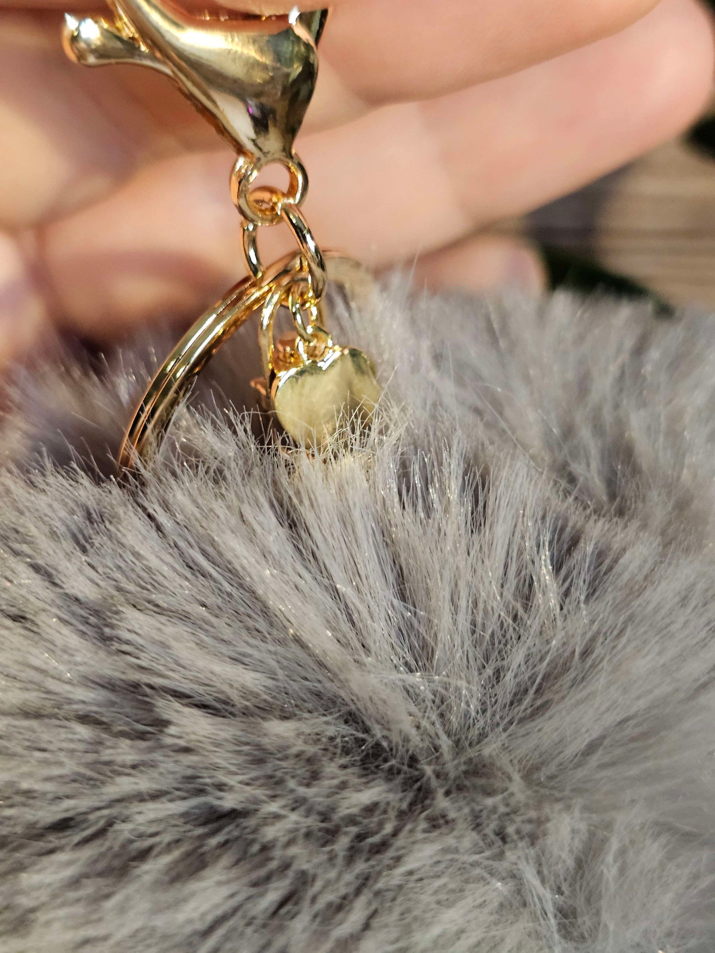 Grey 10cm Soft Pom