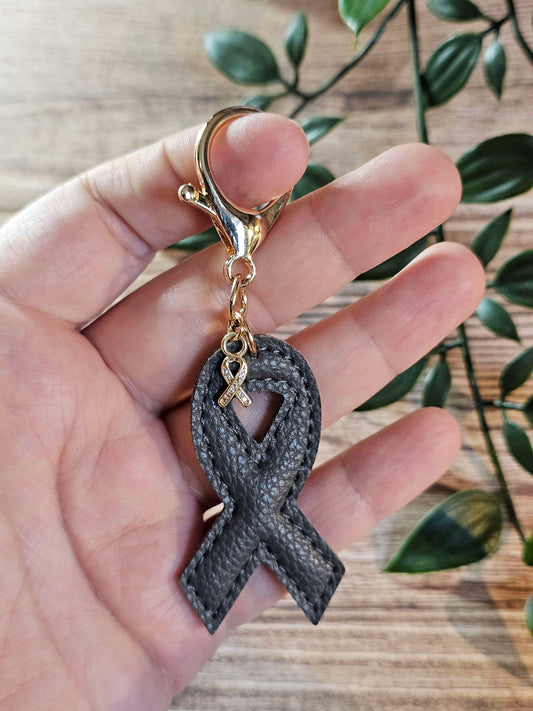 Dark Grey Brain Tumour Awareness Ribbon
