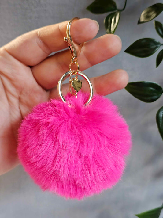 Hot Pink 8cm Pom Pom