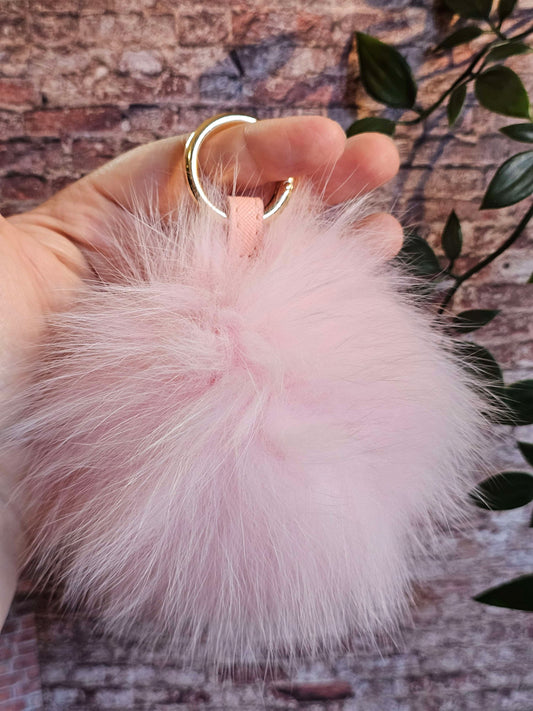 Light Pink 12cm Longhair Pom Pom