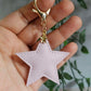 Lilac Leather Star Keyring