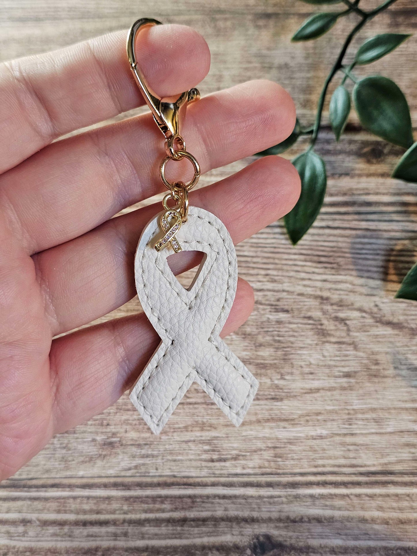 White Lung Cancer Awareness Ribbon