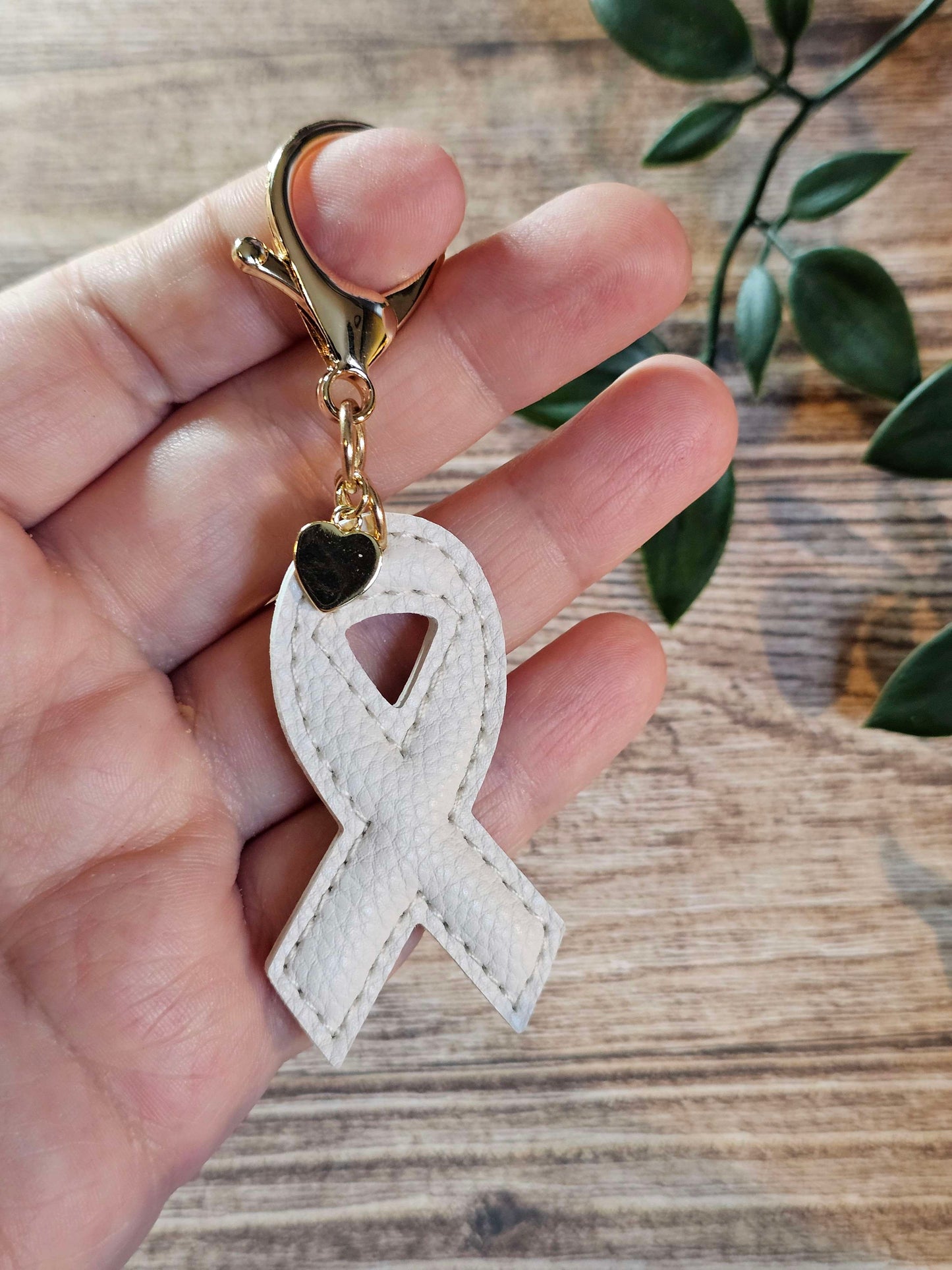 White Lung Cancer Awareness Ribbon