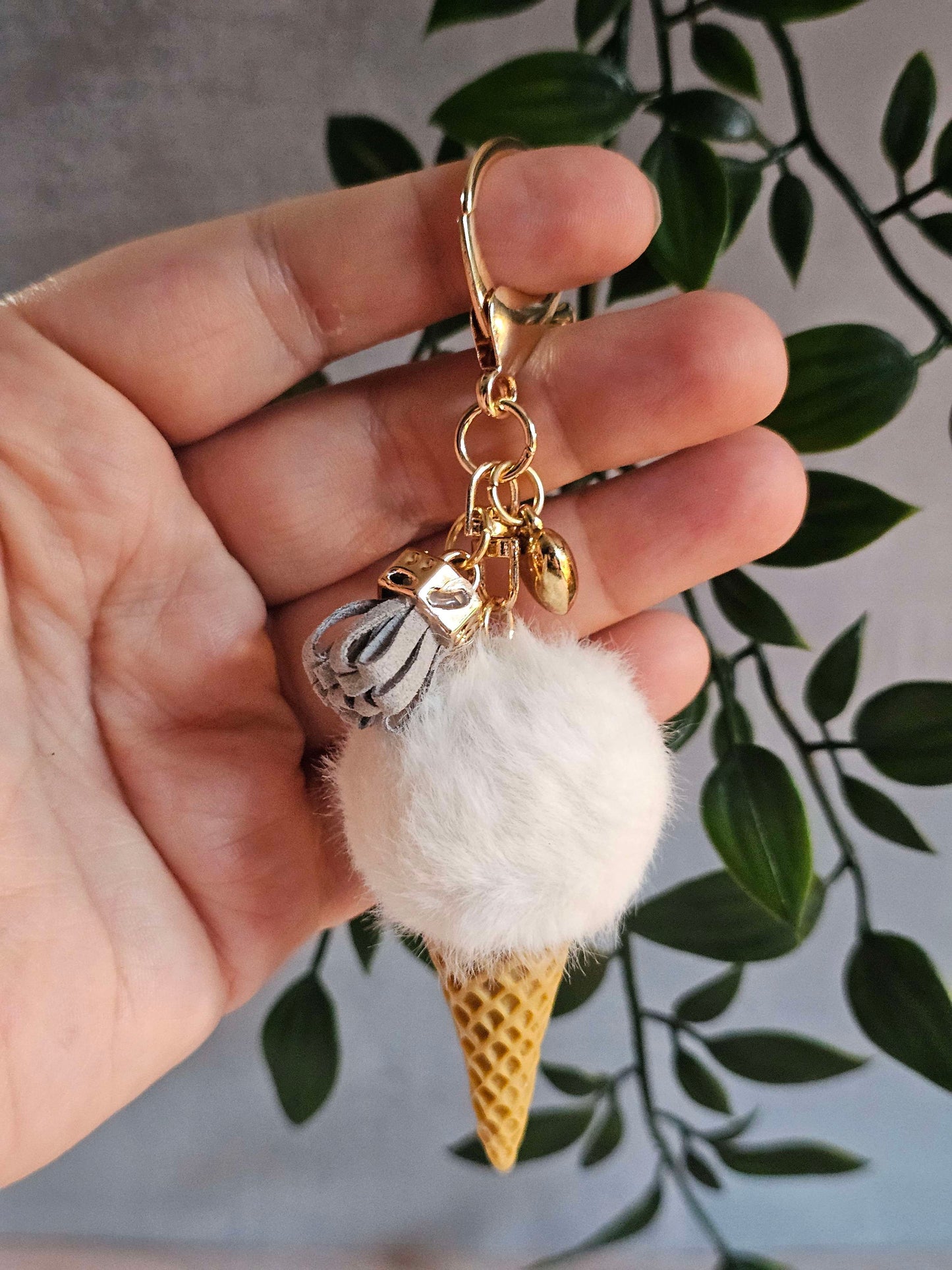 White Ice Cream Pom